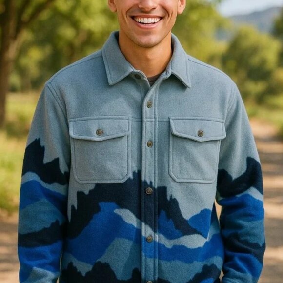 Unisex Blue Mountain Shacket - Picture 2 of 4